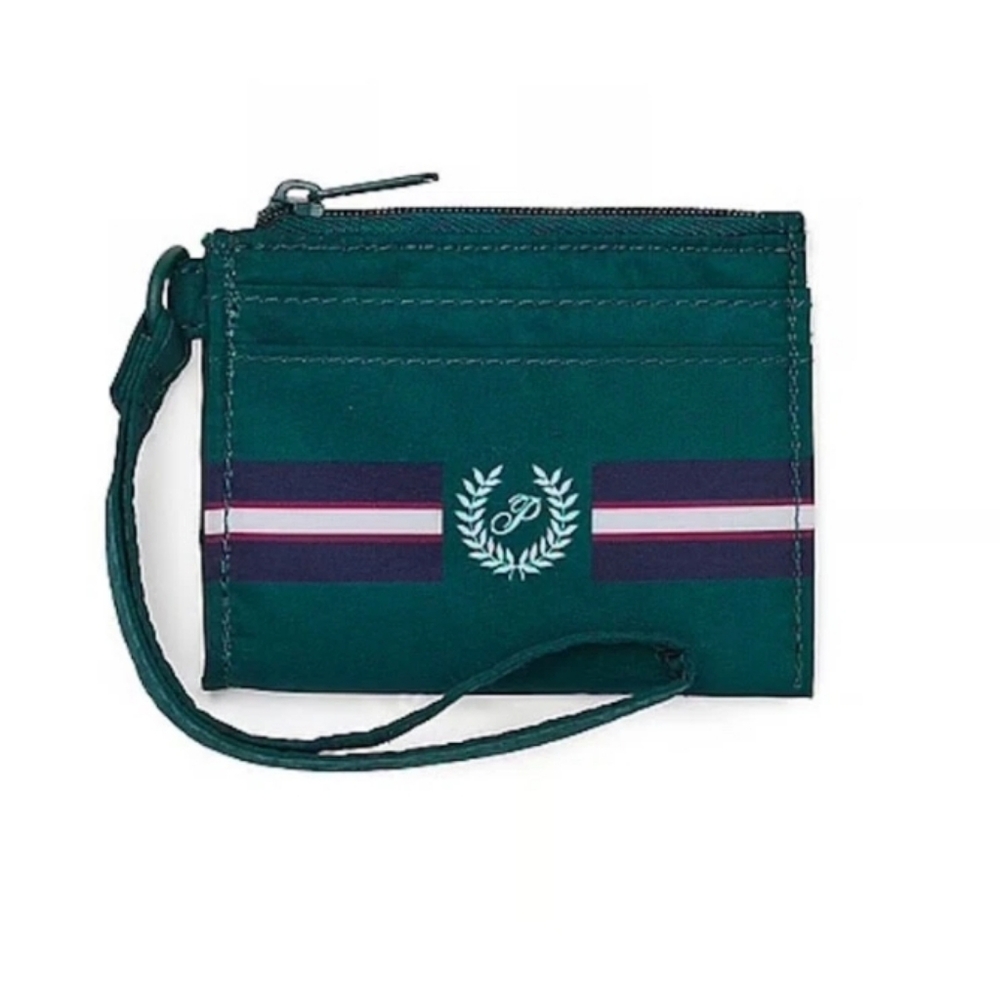 NWT VICTORIA'S SECRET PINK CARD HOLDER KEYCHAIN - GREEN